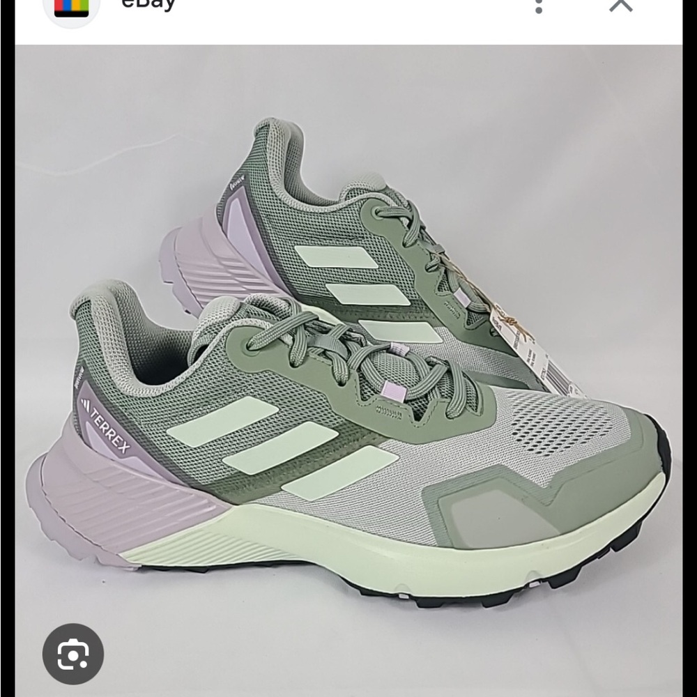 Adidas Terrex Women's Sage and Lavender Sneakers